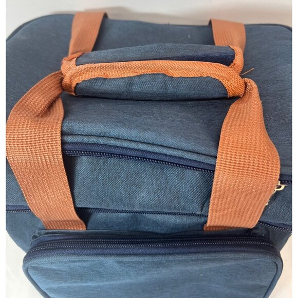 Brivilas Insulated Lunch Bag With Dual Zipper & Mesh Pocket 2 Compartments - Picture 3 of 7